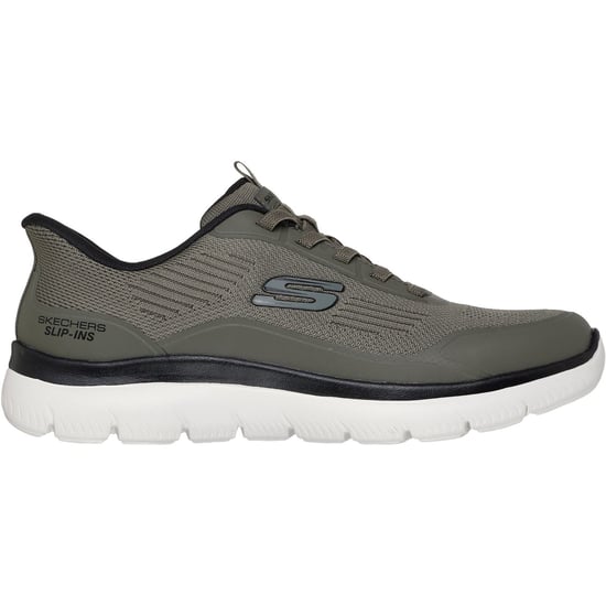 Skechers Summits Leyter Textil Herr Oliv/Svart Träningsskor - Image 5