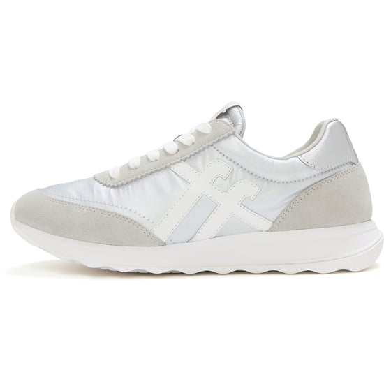 Fitflop Retro-Q FF Nylon Dames Sneakers Zilver/Stadswit - Image 4