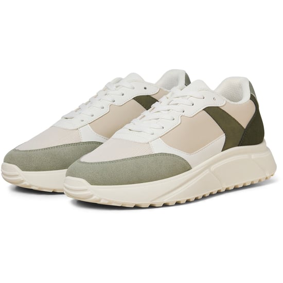 Jack & Jones Aspire Runner Polyurethane Men's White Seagrass / Bronze Green Trainers - Image 1