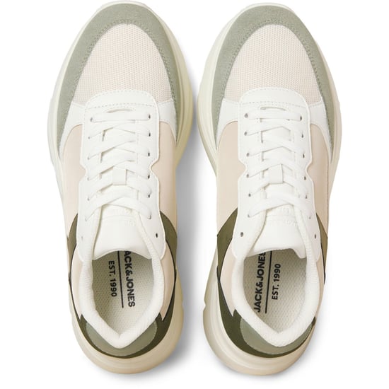 Jack & Jones Aspire Runner Polyurethane Men's White Seagrass / Bronze Green Trainers - Image 3