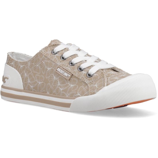Rocket Dog Jazzin Mariposa Textil Dam Sneakers Tan - Image 1