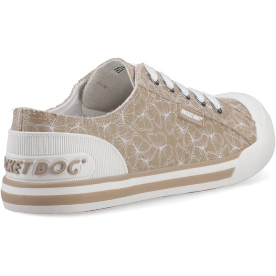 Rocket Dog Jazzin Mariposa Textil Dam Sneakers Tan - Image 2