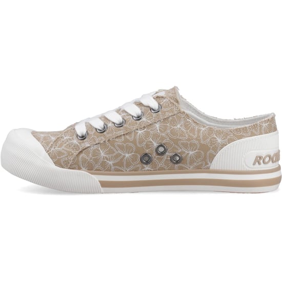 Rocket Dog Jazzin Mariposa Textil Dam Sneakers Tan - Image 4