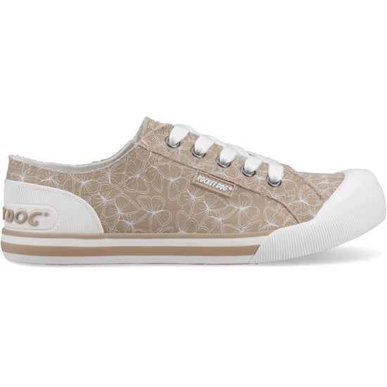 Rocket Dog Jazzin Mariposa Textil Dam Sneakers Tan - Image 5