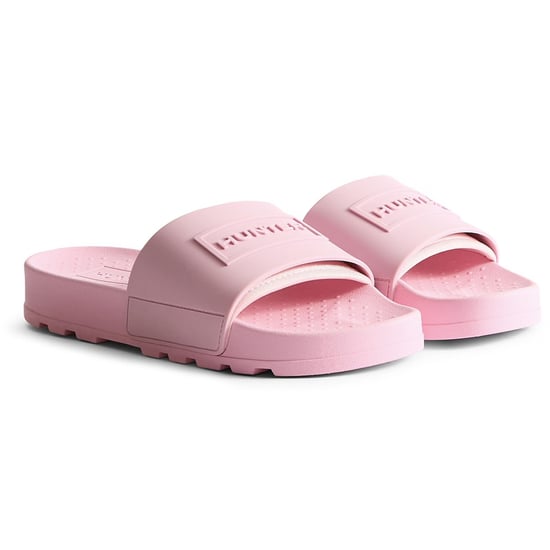 Hunter Core Geëmbossede Polyurethaan Dames Parfait Roze Slippers - Image 1