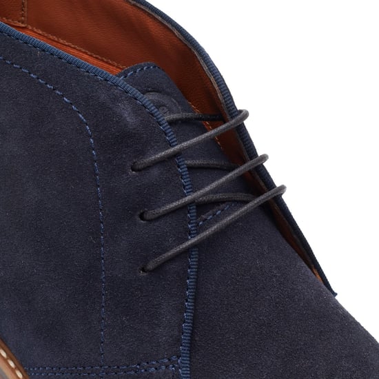 Base London Carlton Chukka Leren Herenschoenen in Marineblauw - Image 6