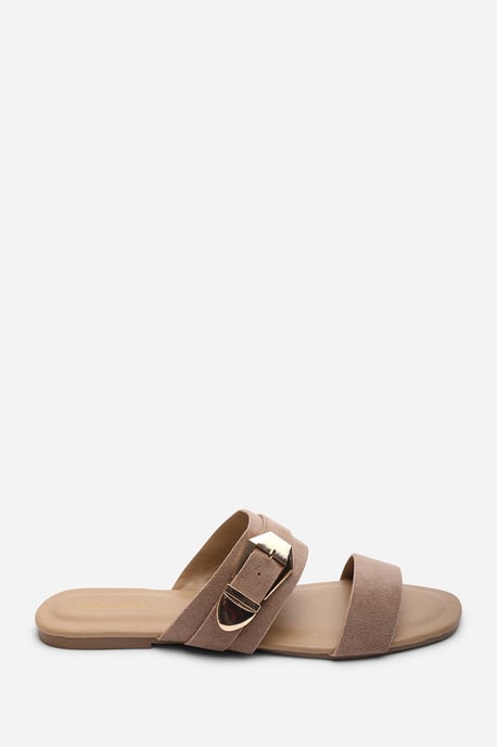 Where's That From Womens 'Orlina' Two Strap Side Buckle Suede Sandal - Image 2