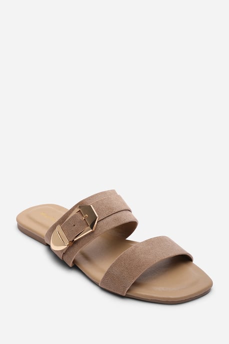 Where's That From Womens 'Orlina' Two Strap Side Buckle Suede Sandal - Image 3