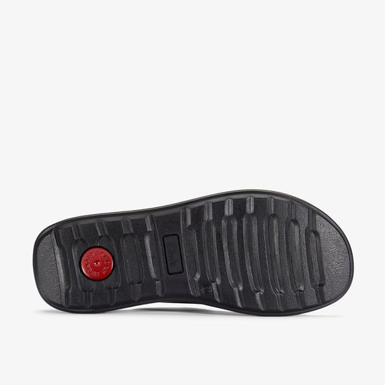 Un Oak Mule Black Leather Sandals - Image 3