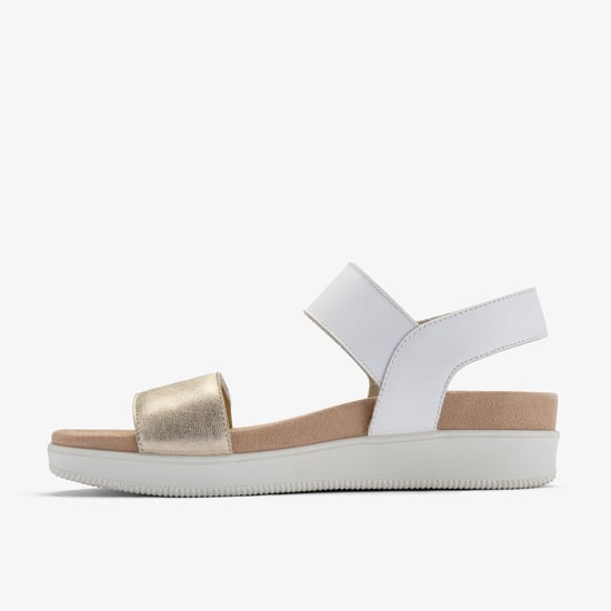 Un Sand Strap White Combi Lea Sandals - Image 2