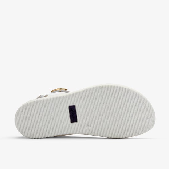 Un Sand Strap White Combi Lea Sandals - Image 3