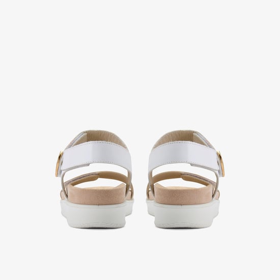 Un Sand Strap White Combi Lea Sandals - Image 4