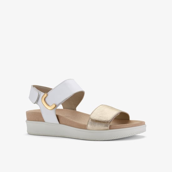 Un Sand Strap White Combi Lea Sandals - Image 5