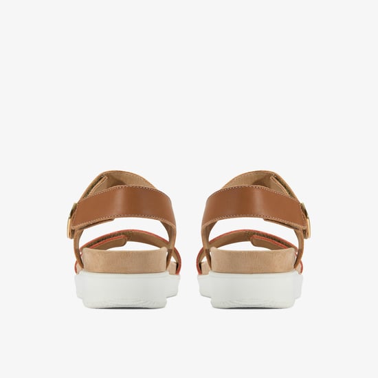 Un Sand Strap Tan Combi Lea Sandals - Image 4