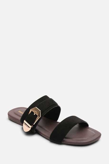 Where's That From Womens 'Orlina' Two Strap Side Buckle Suede Sandal - Image 3