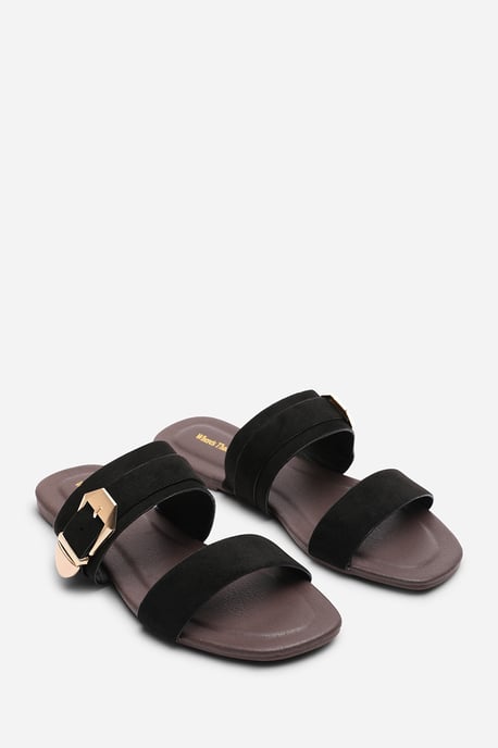 Where's That From Womens 'Orlina' Two Strap Side Buckle Suede Sandal - Image 4