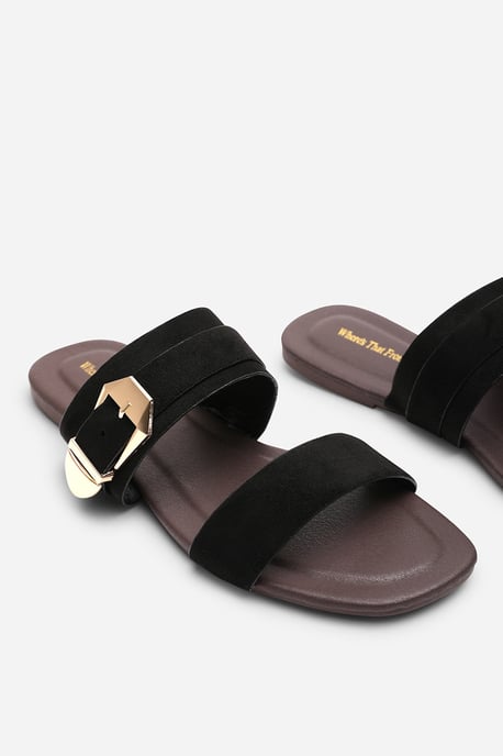 Where's That From Womens 'Orlina' Two Strap Side Buckle Suede Sandal - Image 5