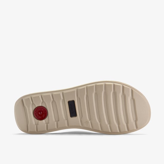 Un Oak Mule Gold Metallic Sandals - Image 3