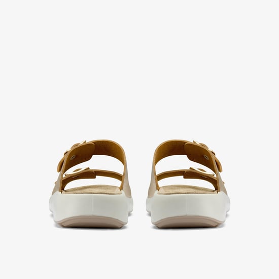 Un Oak Mule Gold Metallic Sandals - Image 4