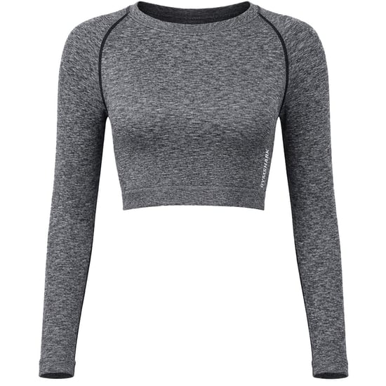 Gymshark Adapt Marl Seamless Womens Grey Crop Top - Image 1