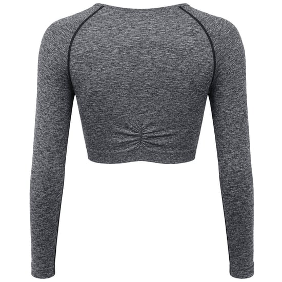 Gymshark Adapt Marl Seamless Womens Grey Crop Top - Image 2