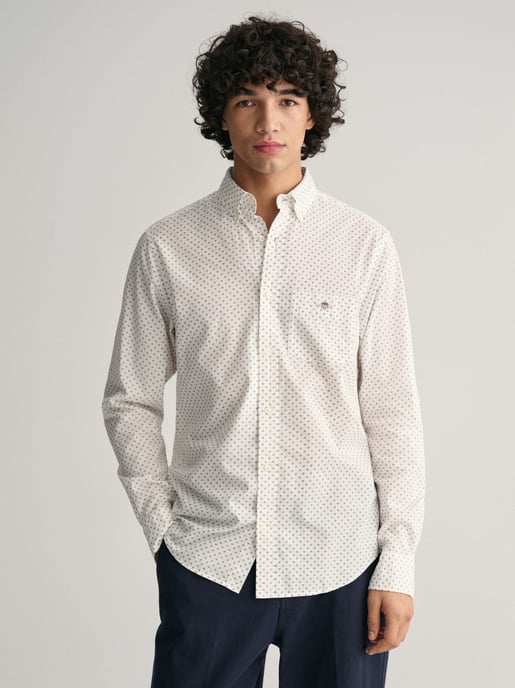 Mens Eggshell Micro Print Shirt - Image 1