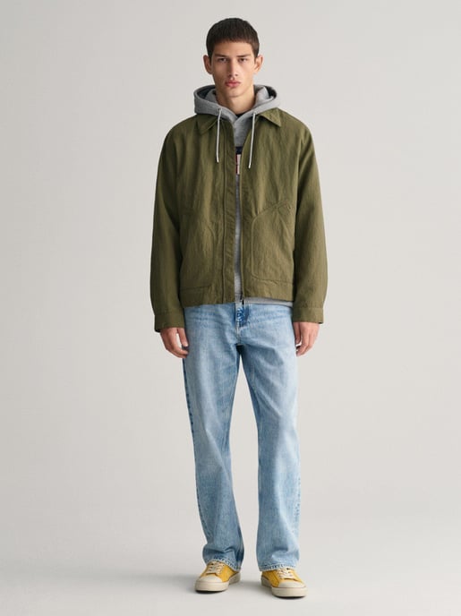 Mens Dull Pistacchio Nylon Jacket - Image 2
