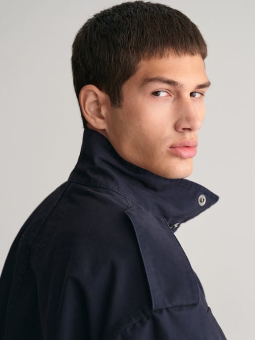 Mens Evening Blue Cotton Field Jacket - Image 2