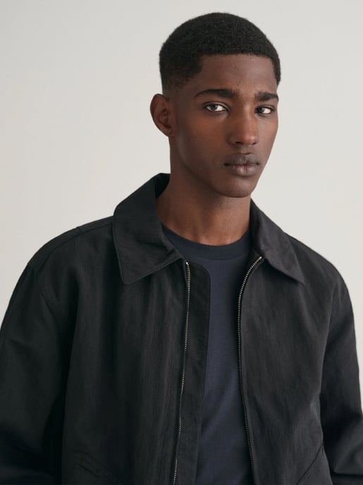 Mens Bony Black Nylon Jacket - Image 2