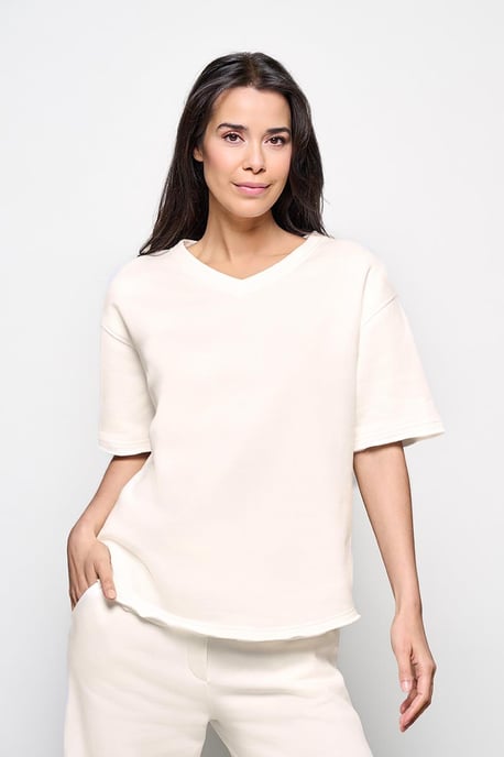 Caroline Tensen Emma Sweat Tee Off White - Image 1