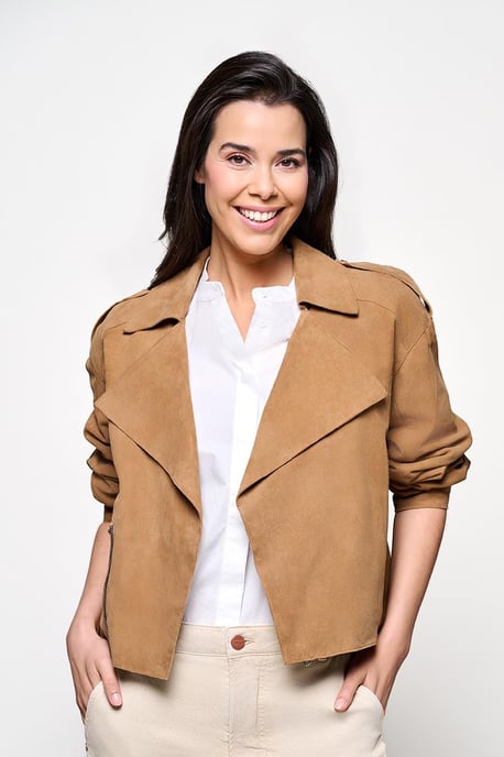 Caroline Tensen Senja Suede Jacket Cognac - Image 1