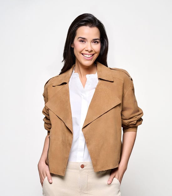 Caroline Tensen Senja Suede Jacket Cognac - Image 6