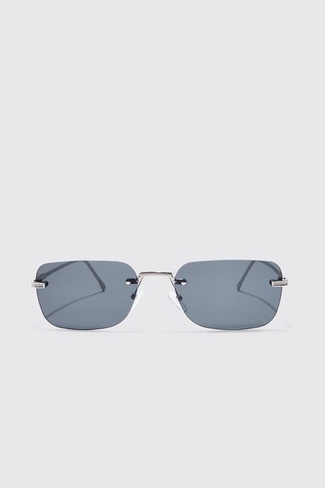 Rectangular Rimless Sunglasses - Image 2
