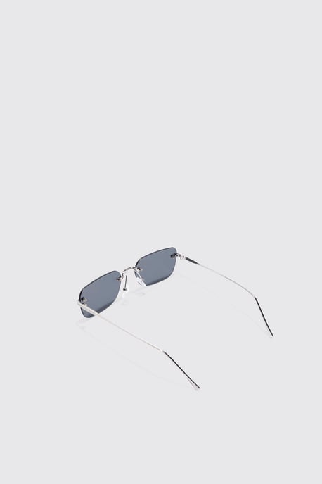 Rectangular Rimless Sunglasses - Image 3