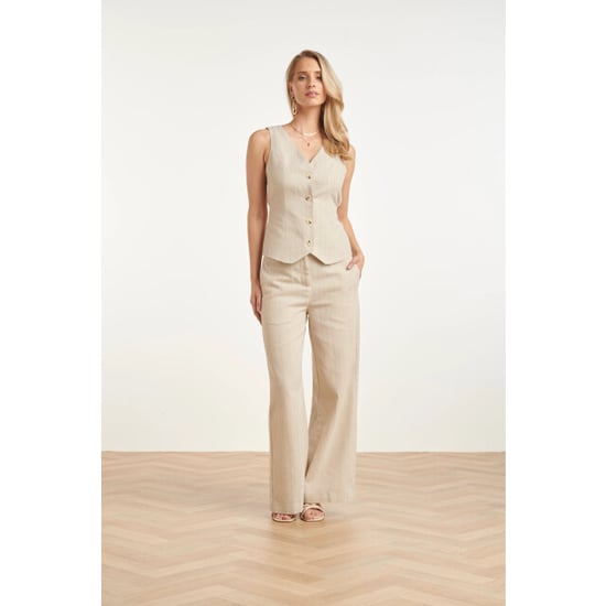 Smashed Lemon Klassiek gilet met glitterdetail | - Image 2