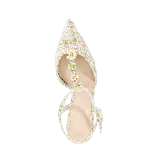 Dune Ladies Cornelia - Boucle T-Bar Embellished Open Courts - Image 3