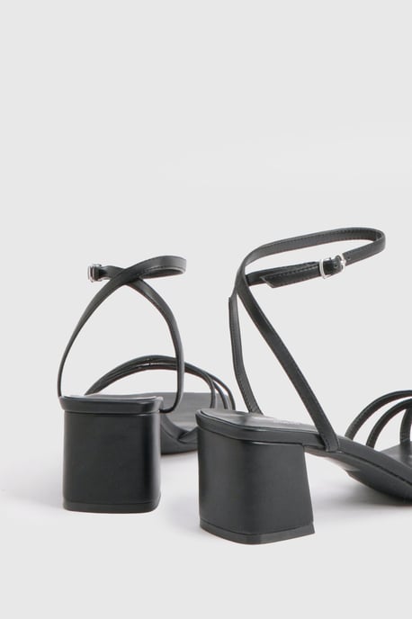 Wide Fit Low Block Strappy Heels - Image 4