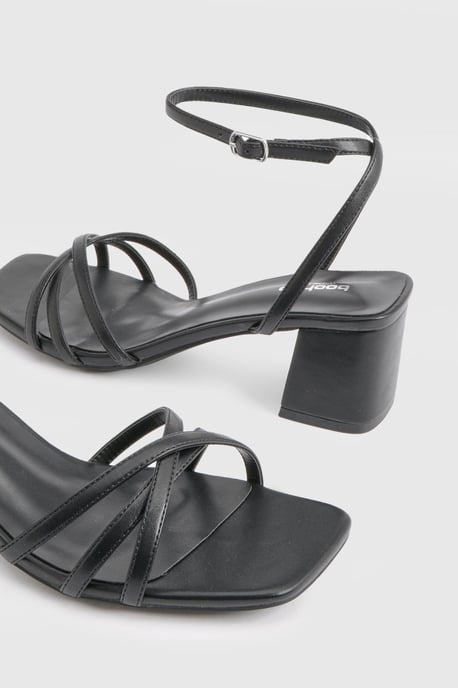 Wide Fit Low Block Strappy Heels - Image 6