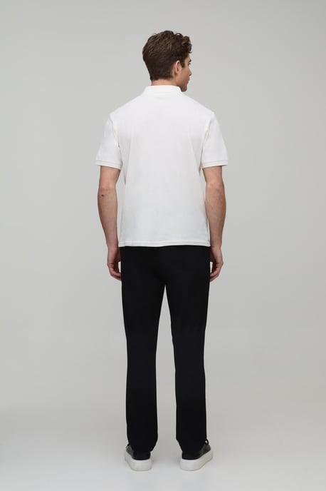 Slim Fit 1/4 Zip Pique Polo - Image 2