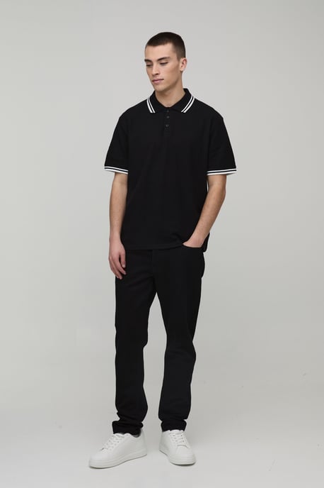 Regular Fit Tipped Pique Polo - Image 4