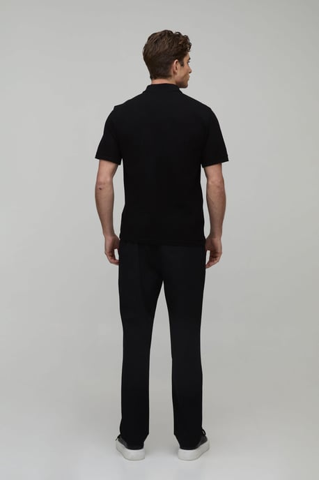 Slim Fit 1/4 Zip Pique Polo - Image 2