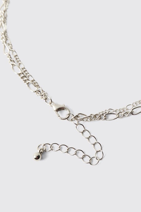 Cross and Gem Layered Necklace - Image 4