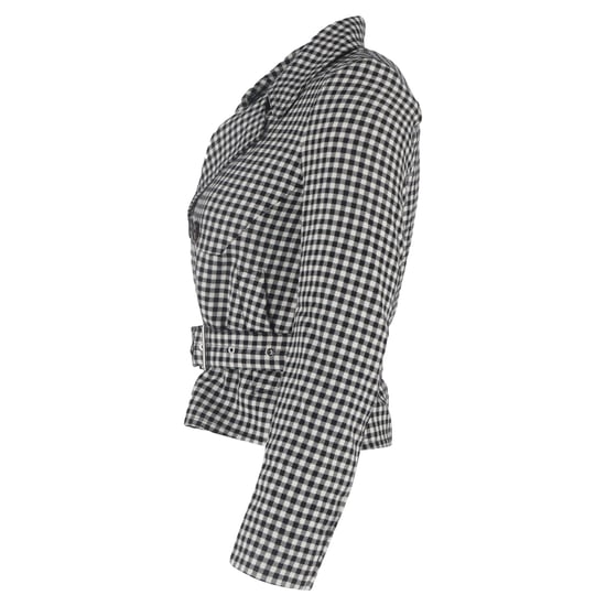 MCQ av Alexander McQueen Ginghamkavaj i svart och vit bomull - Image 2