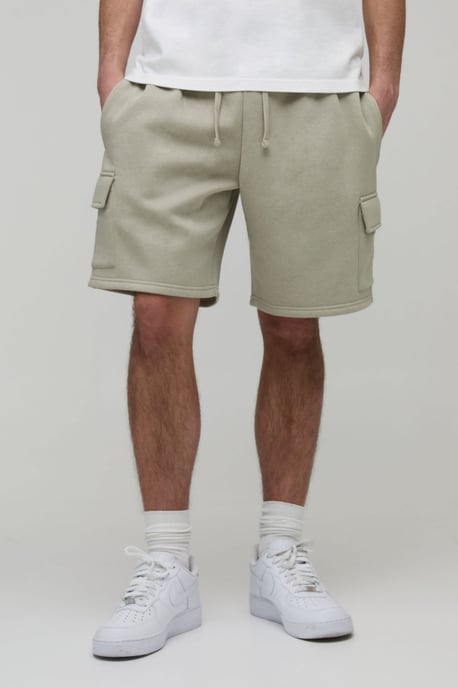 Basic Relaxed Fit Cargo Jersey Short - Image 1