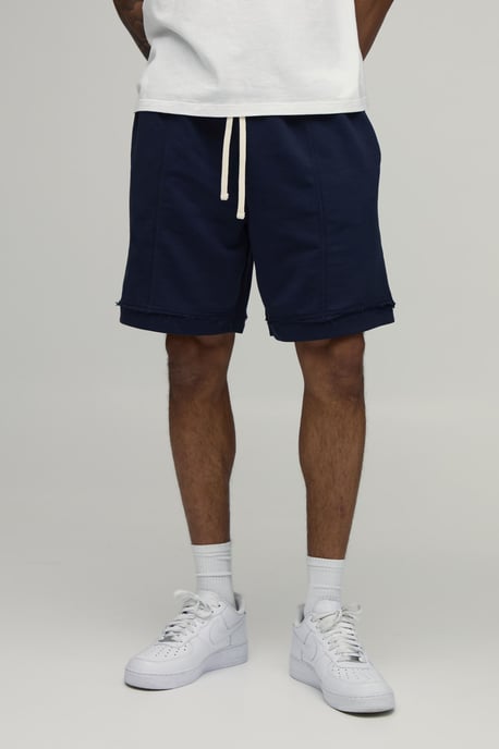 Baggy Drop Crotch Exposed Seam Loopback Short - Image 1