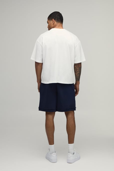 Baggy Drop Crotch Exposed Seam Loopback Short - Image 2