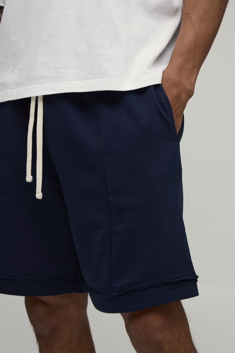 Baggy Drop Crotch Exposed Seam Loopback Short - Image 3