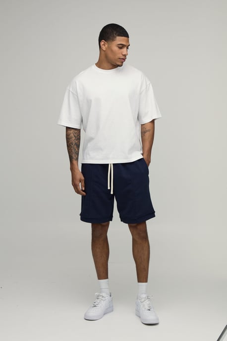 Baggy Drop Crotch Exposed Seam Loopback Short - Image 4