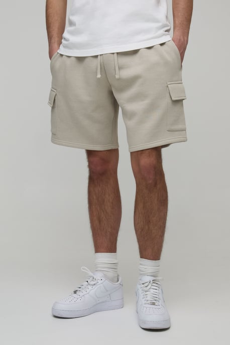Basic Relaxed Fit Cargo Jersey Short - Image 1