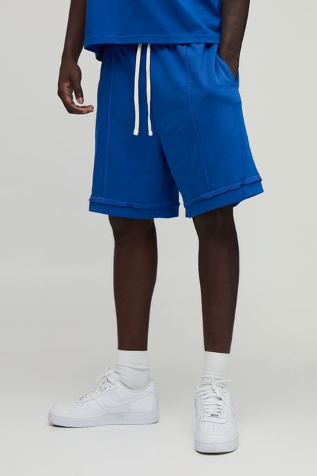 Baggy Drop Crotch Exposed Seam Loopback Short - Image 1